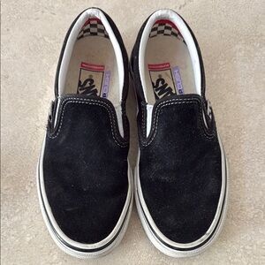 Vans Kids Black Slip-On Shoes
